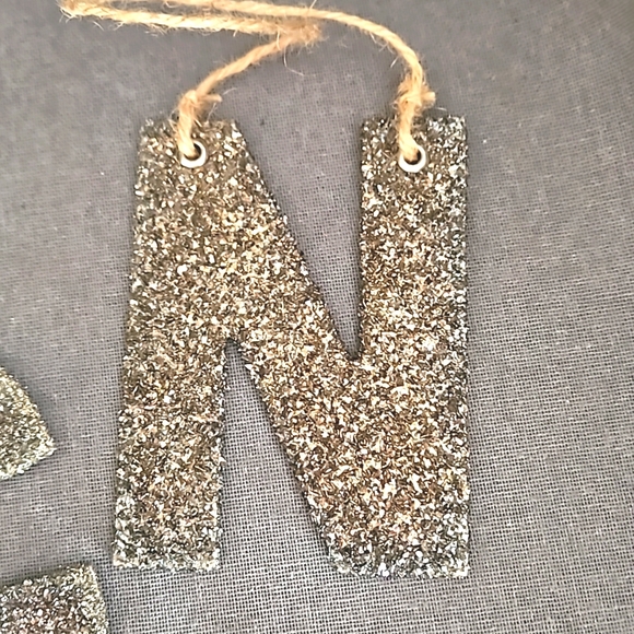 Pottery barn N H C glittery ornaments monogram Christmas initial - Picture 8 of 8